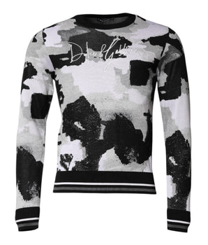 Dolce &amp; Gabbana Multicolor Logo Crew Neck Pullover Sweater