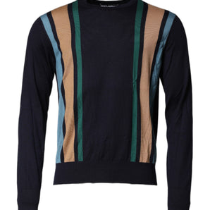 Dolce &amp; Gabbana Suéter tipo jersey con cuello redondo y rayas multicolores