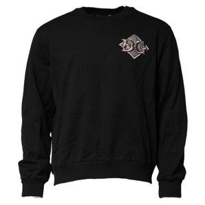 Sudadera con bordado del logotipo negro de Dolce &amp; Gabbana