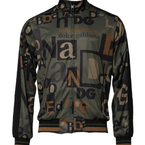 Dolce & Gabbana Multicolor Logo Full Zip Men Bomber Sweater