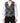 Dolce &amp; Gabbana Black Gray Brocade Formal Men Waistcoat Vest