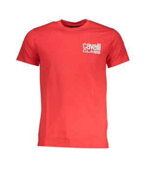 Cavalli Class Red Cotton T-Shirt