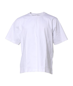 Dolce &amp; Gabbana White Cotton Short Sleeves Crew Neck T-shirt