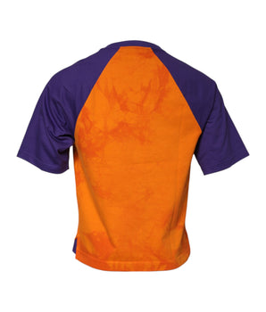 Dolce &amp; Gabbana Orange Purple Printed Round Neck T-shirt