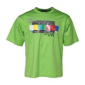 Camiseta de cuello redondo con estampado gráfico verde de Dolce &amp; Gabbana