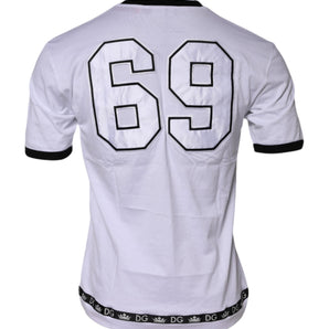 Camiseta blanca de algodón con bordado de la corona del rey de Dolce &amp; Gabbana