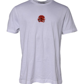 Camiseta blanca de manga corta con parche DG LOVE de Dolce &amp; Gabbana