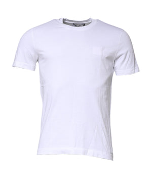 Dolce &amp; Gabbana White Cotton Crew Neck Short Sleeves T-shirt