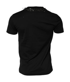 Dolce &amp; Gabbana Black Logo Embellish Short Sleeves T-shirt