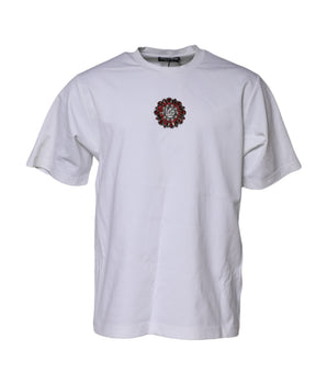Dolce &amp; Gabbana White Logo Embellish Short Sleeves T-shirt