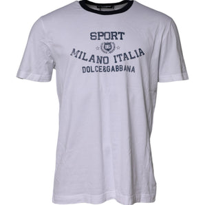 Camiseta blanca de manga corta con estampado del logotipo DG de Dolce &amp; Gabbana