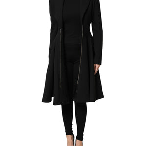 Chaqueta gabardina de poliéster negra de botonadura sencilla de Les Hommes