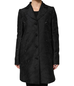 Dolce &amp; Gabbana Gabardina negra con botonadura única