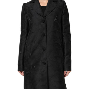 Dolce &amp; Gabbana Gabardina negra con botonadura única