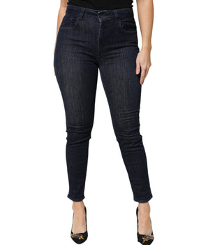 Vaqueros ajustados de algodón azul oscuro de Dolce &amp; Gabbana