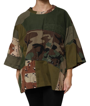 Camiseta oversize con estampado de camuflaje multicolor de Dolce &amp; Gabbana