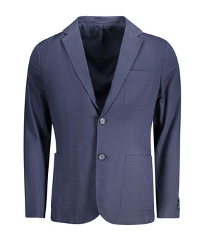 Guess Jeans Blue Cotton Men Jacket