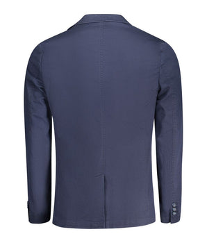 Guess Jeans Blue Cotton Men Jacket