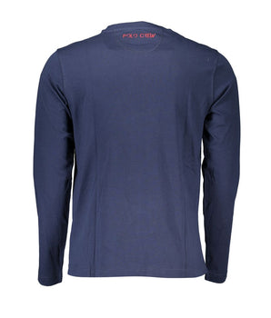La Martina Regal Blue Crew Neck Embroidered Tee