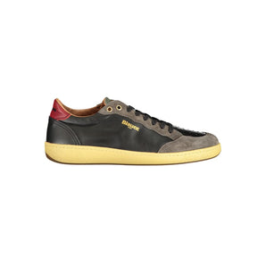 Zapatilla Blauer de piel negra para hombre