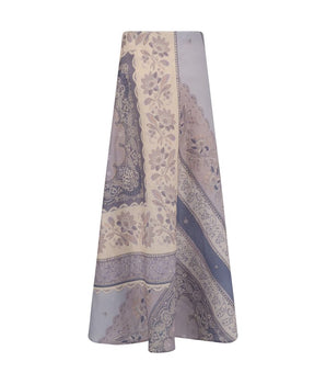 Zimmermann Purple Linen Midi Skirt