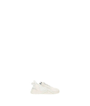 Fendi White Calf Leather Bos Taurus Athletic Sneakers