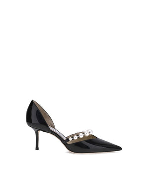 Jimmy Choo Black Calf Leather Bos Taurus High Heel Pumps