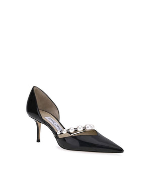Jimmy Choo Black Calf Leather Bos Taurus High Heel Pumps