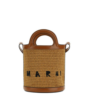 Marni Brown Cotton Backet Bag