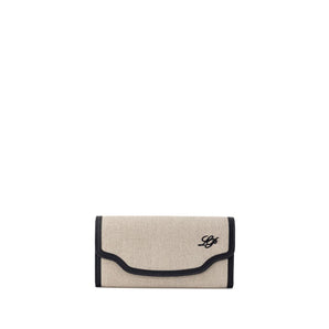 Loro Piana Beige Fabric And Leather Wallet