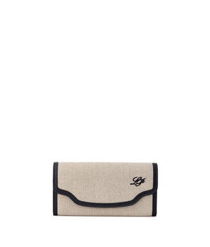 Loro Piana Beige Fabric And Leather Wallet