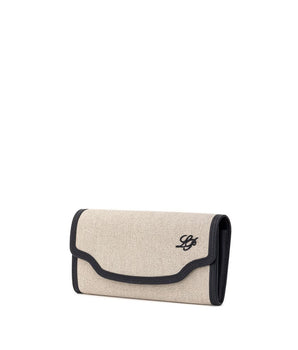 Loro Piana Beige Fabric And Leather Wallet