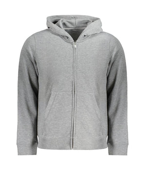 Calvin Klein Gray Recycled Polyester Men Hoodie