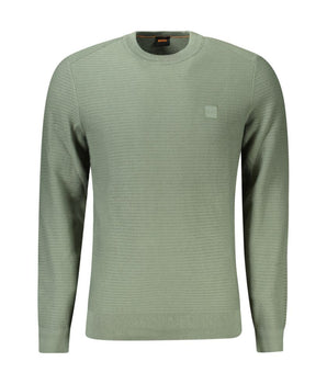 Hugo Boss Green Cotton Men Sweater