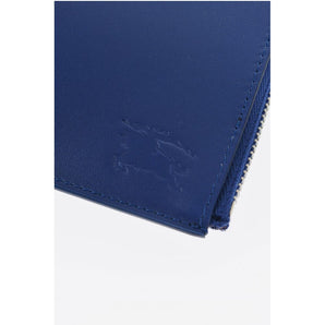 Burberry Leather Wallet with Silver-Tone Chain