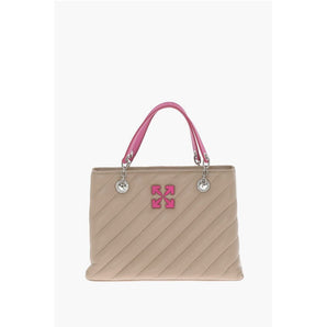 Off-White Quilted Leather JACKHAMMER Tote Bag with Contrasting Details