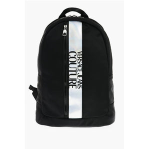Versace JEANS COUTURE Nylon Backpack with Contrasting Logoed Detail