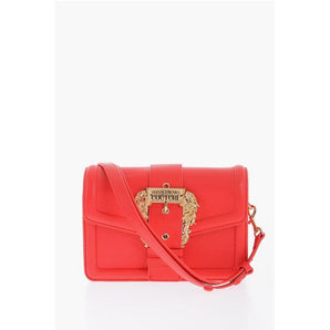 Versace JEANS COUTURE Faux Leather Shoulder Bag with Golden Buckle
