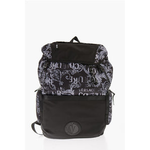 Versace JEANS COUTURE All-Over Logo Multipockets Backpack
