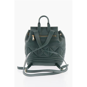 Moschino LOVE Quilted Faux Leather Backpack with Metal Golden Logo