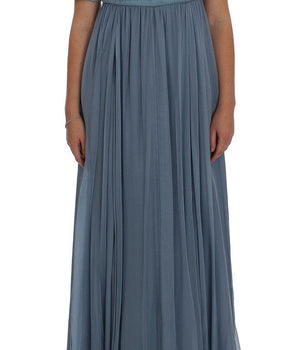 Dolce & Gabbana Elegant Crystal-Embellished Silk Gown Dolce & Gabbana 