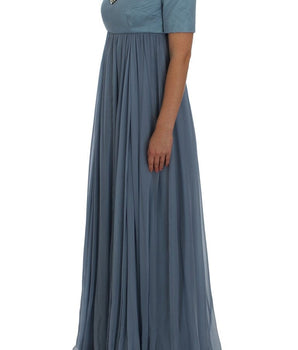 Dolce & Gabbana Elegant Crystal-Embellished Silk Gown Dolce & Gabbana 