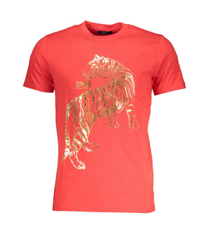 Cavalli Class Red Cotton T-Shirt