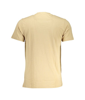 Cavalli Class Beige Cotton T-Shirt