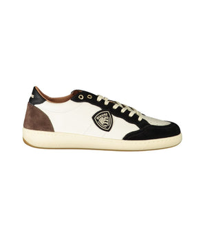 Blauer White Polyester Sneaker