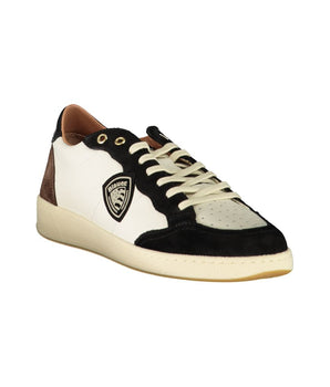 Blauer White Polyester Sneaker