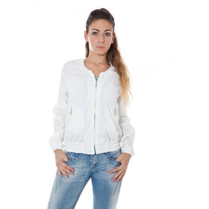 Phard White Cotton Women Jacket