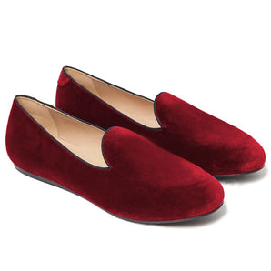 Charles Philip Red Velvet Loafer