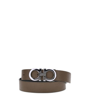 Ferragamo Brown Calf Leather Bos Taurus Regular Belt