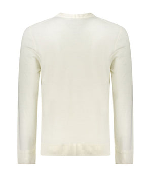 Hugo Boss White Wool Men Sweater
